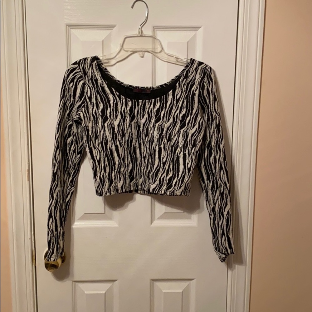 Zebra print crop top